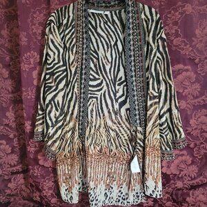 Belle Beach Animal Print Kimono Duster